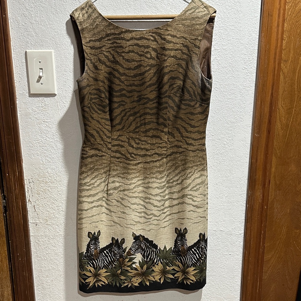 Zebra Print Sleeveless Dress